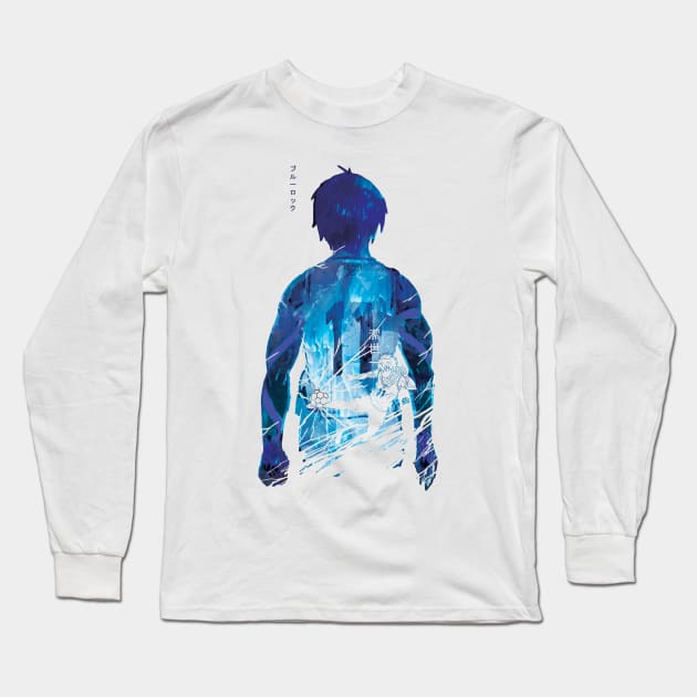 Direct Shot:Isagi Blue Lock Anime Long Sleeve T-Shirt by Vertei